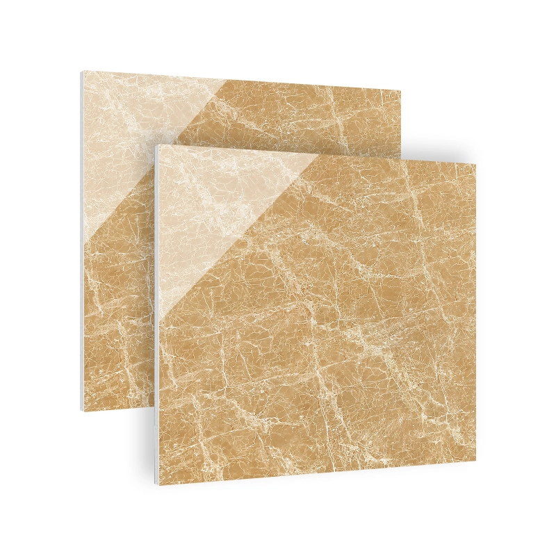 Brown Marble Stone Polished Porcelain Ceramic Floor Tile Zf-TF-034