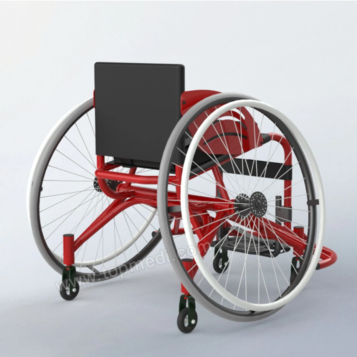 6061 Strong Aluminum Frame Topmedi Guangzhou, China Disabled Wheelchair with Good Price