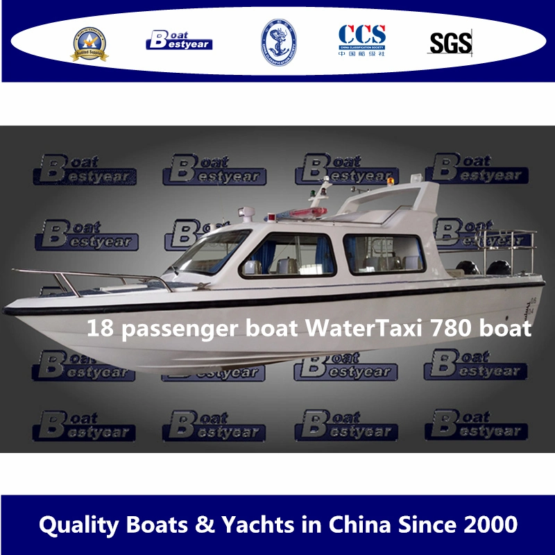 Bestyear 7.8m Sightseeing Water Taxi Boat for 14-18 Passengers