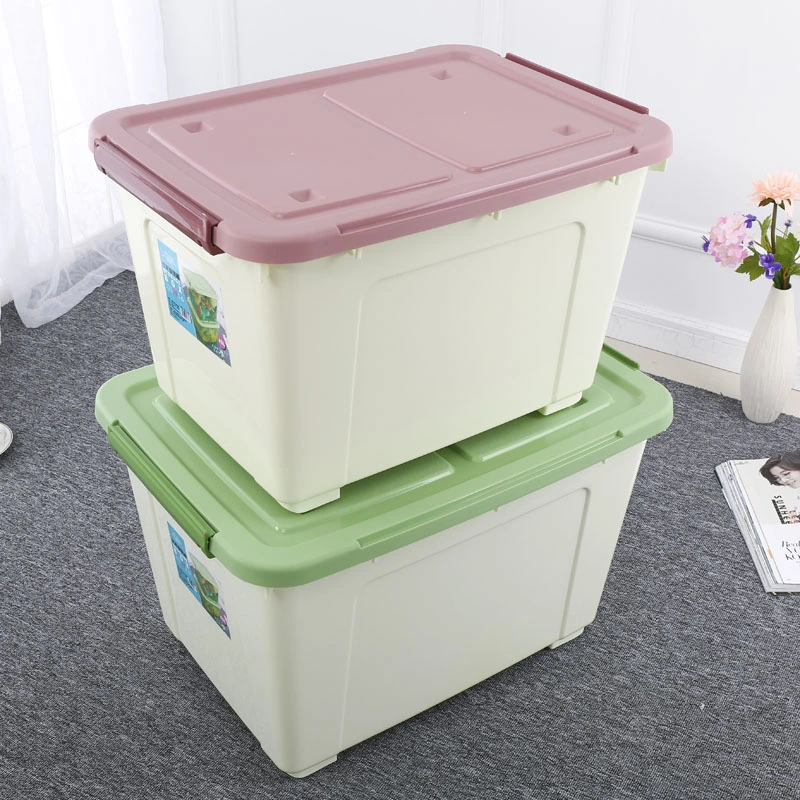 40 60 80L Plastic Storage Box Wheeled Container Toys Box/Plastic Box