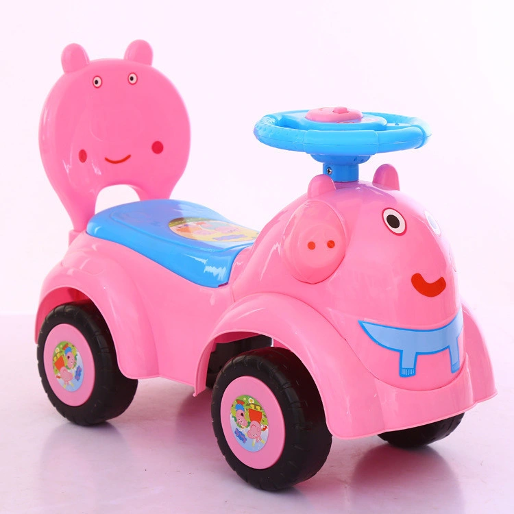 Mit Musik PU Silent Wheel Baby 1-3-6 Jahre altes Spielzeug Schaukel Schiebewagen Kinder Schaukel Auto