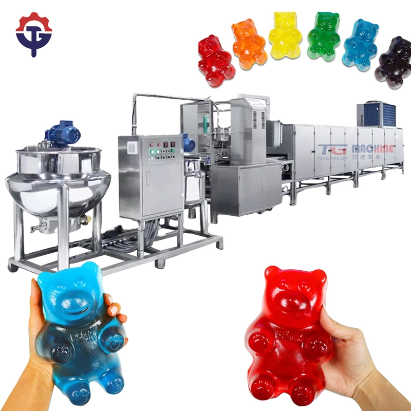 Tg as Customers' Need Pectin Gelatin Gel Based Gummy Jelly Bear Soft Candy Making Machine