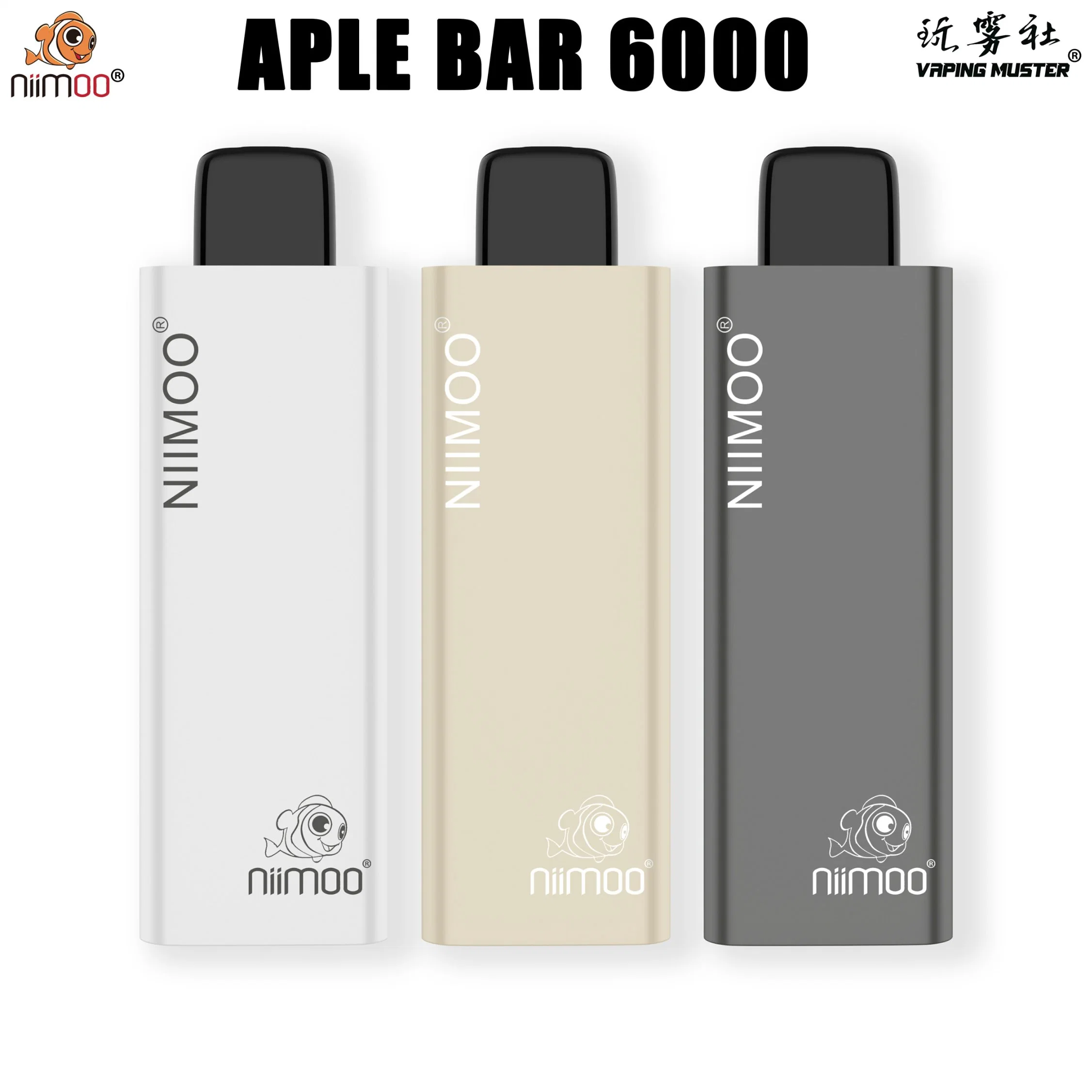 Wholesale/Supplier Price Rechargeable Vape Niimoo Aple Bar 6000 Puff Best Price Mesh Coil Mini Vape Pod