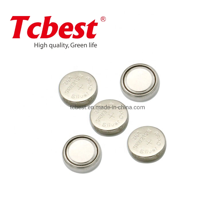 Sr621W 364 Silver Oxide Battery Type 1.55V Batteries AG1/Sr621 Silver Oxide Battery Sr621 Silver Watch Battery