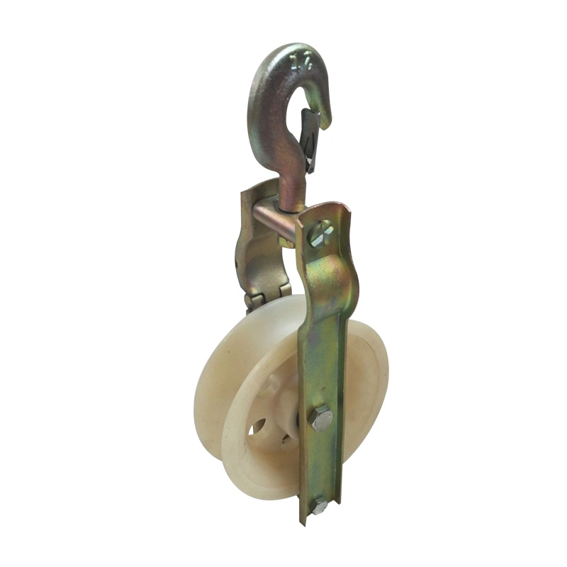 Hoisting Pulley Block Cable Pulling Roller Nylon Aluminum Wheel Cable Roller