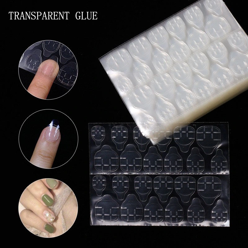 Double Sides Nail Glue Sticker Fingernails Nail Glue Jelly Gel Tape Adhesive Tabs Transparent Flexible Fake Nails Tips