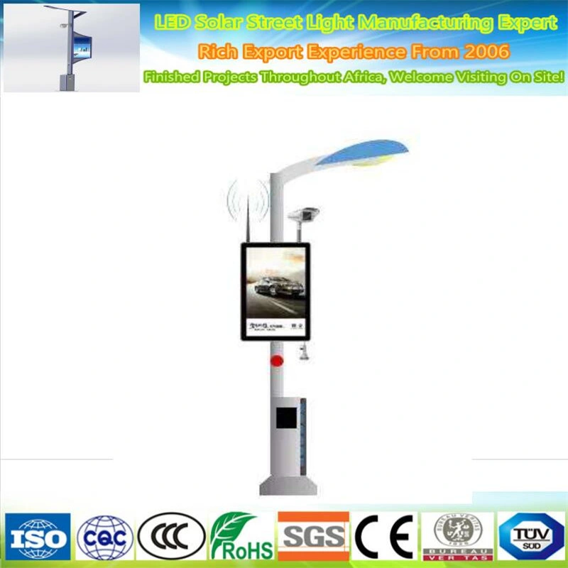 Smart Pole with LED Screen Display Smart CCTV WiFi Transmitter Smart Street Light Pole