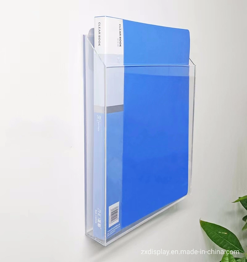 Indoor Wall Mounted Document Self Pickup Box Acrylic Brochure Holder