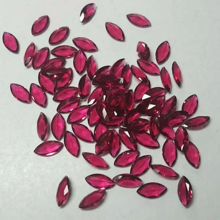 Hot Sale Marquise Cut 5# Ruby Polished Gem Stone Price in China