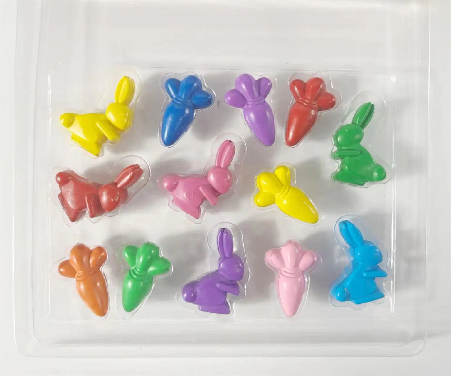 3D Fancy Rabbit and Carrot Crayons Multicolor Non Toxic Nice Gift for Kids Home Play