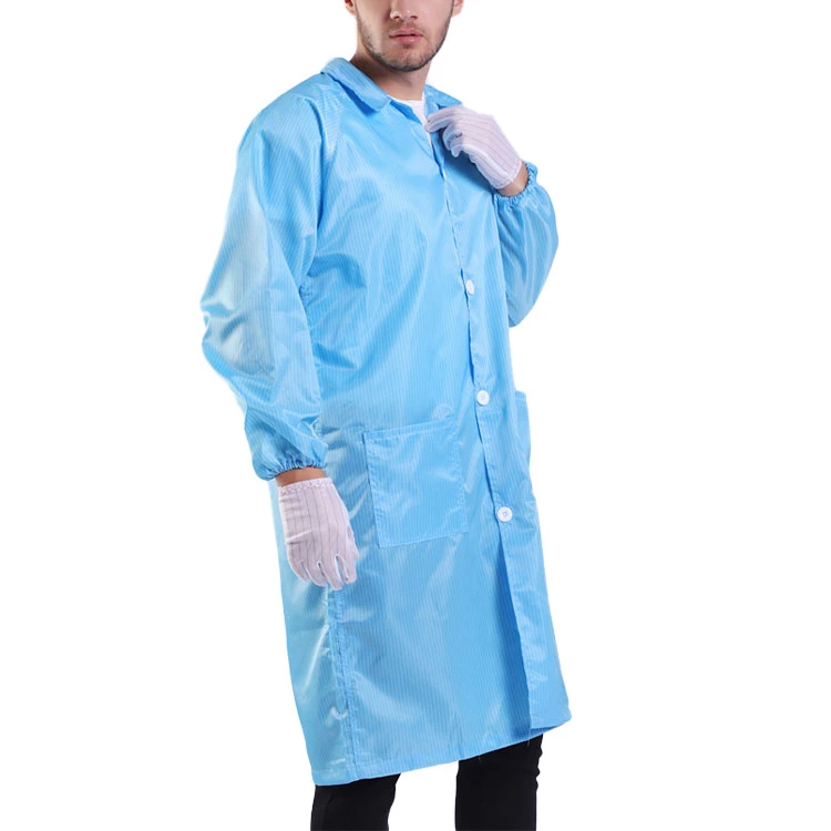 High quality/High cost performance  ESD Lab Coat Dust Free Garments Cleanroom Anti-Static Work Clothes