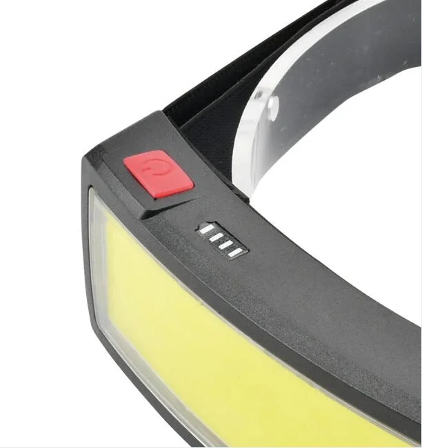 Head Mounted Electric Display COB LED Headlamp Portable USB Rechargeable Head Lamp