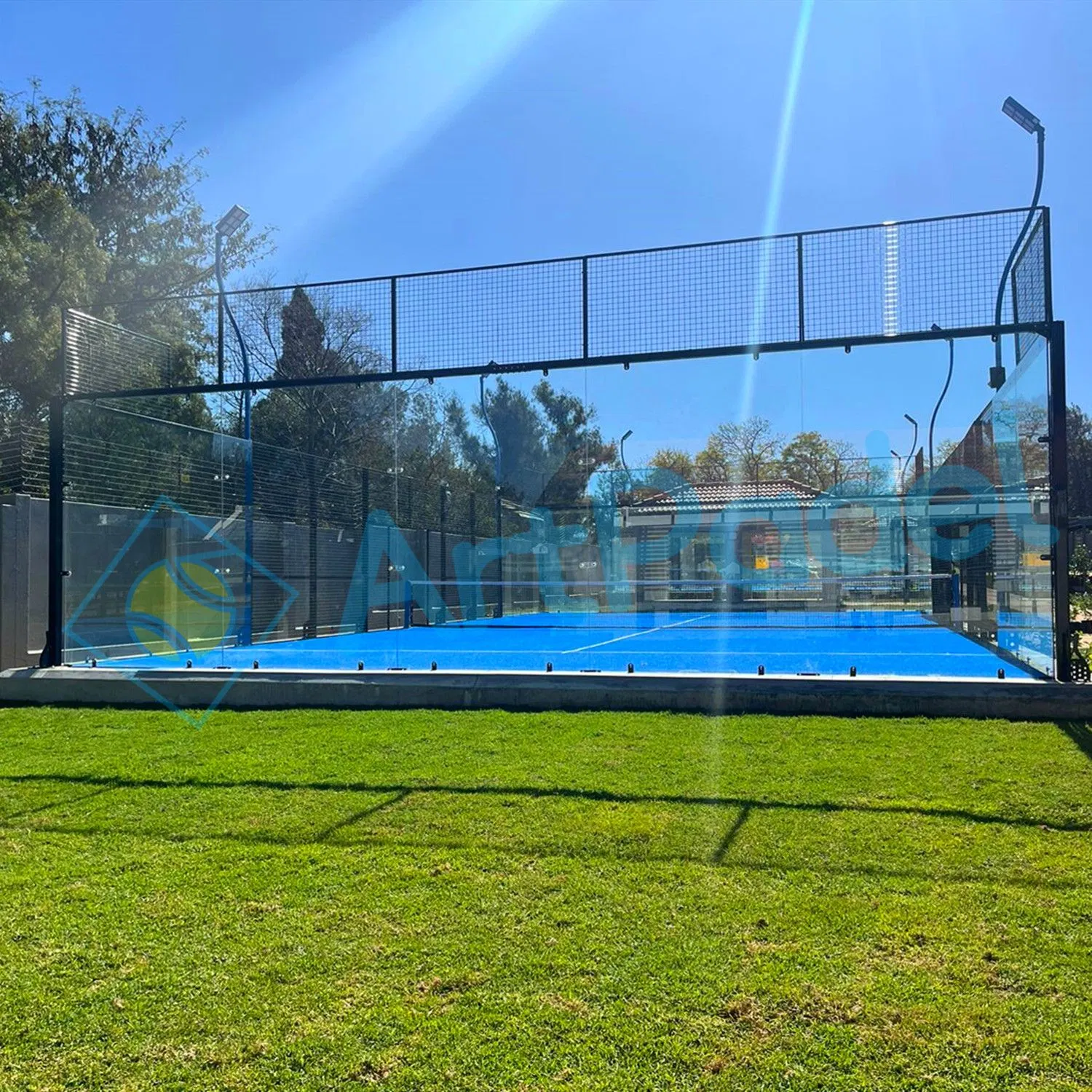 Artpadel Factory Price Single Padel Tennis Court for Outdoor Sport Court with New Design Building Panoramic 12mm Glass Tennis Padel Tennisin China