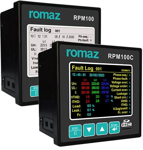 Indicateur de tableau numérique de l'analyseur de réseau d'alimentation Rpm95c