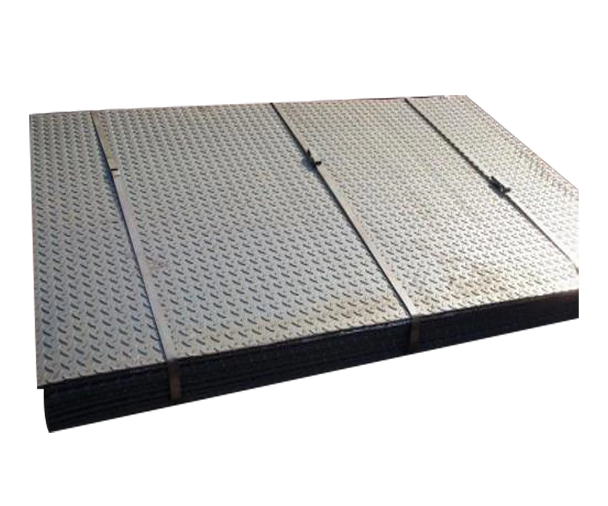 Floor Chequer Sheet Black Hot Rolled Checkered Steel Plate