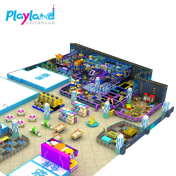 Hot Selling Large Scale Indoor Playground with Multi-Functional Rides for Children's Combined Playground