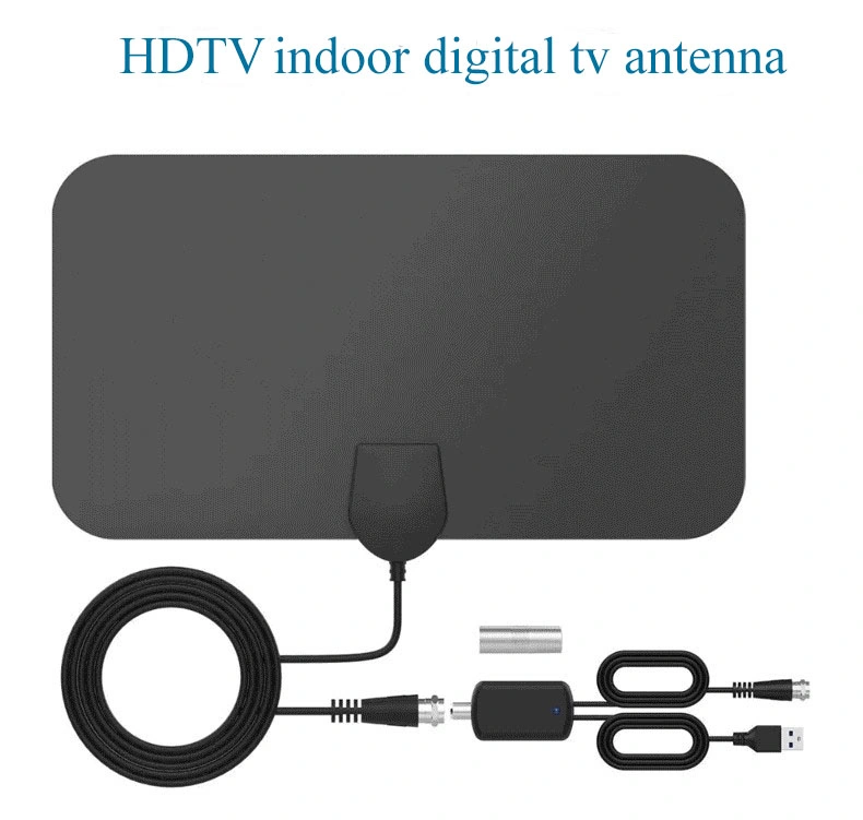 Antena de TV digital HDTV antena de película HD para interior onda de massa ATSC Antena amplificador DVB-T2 antena