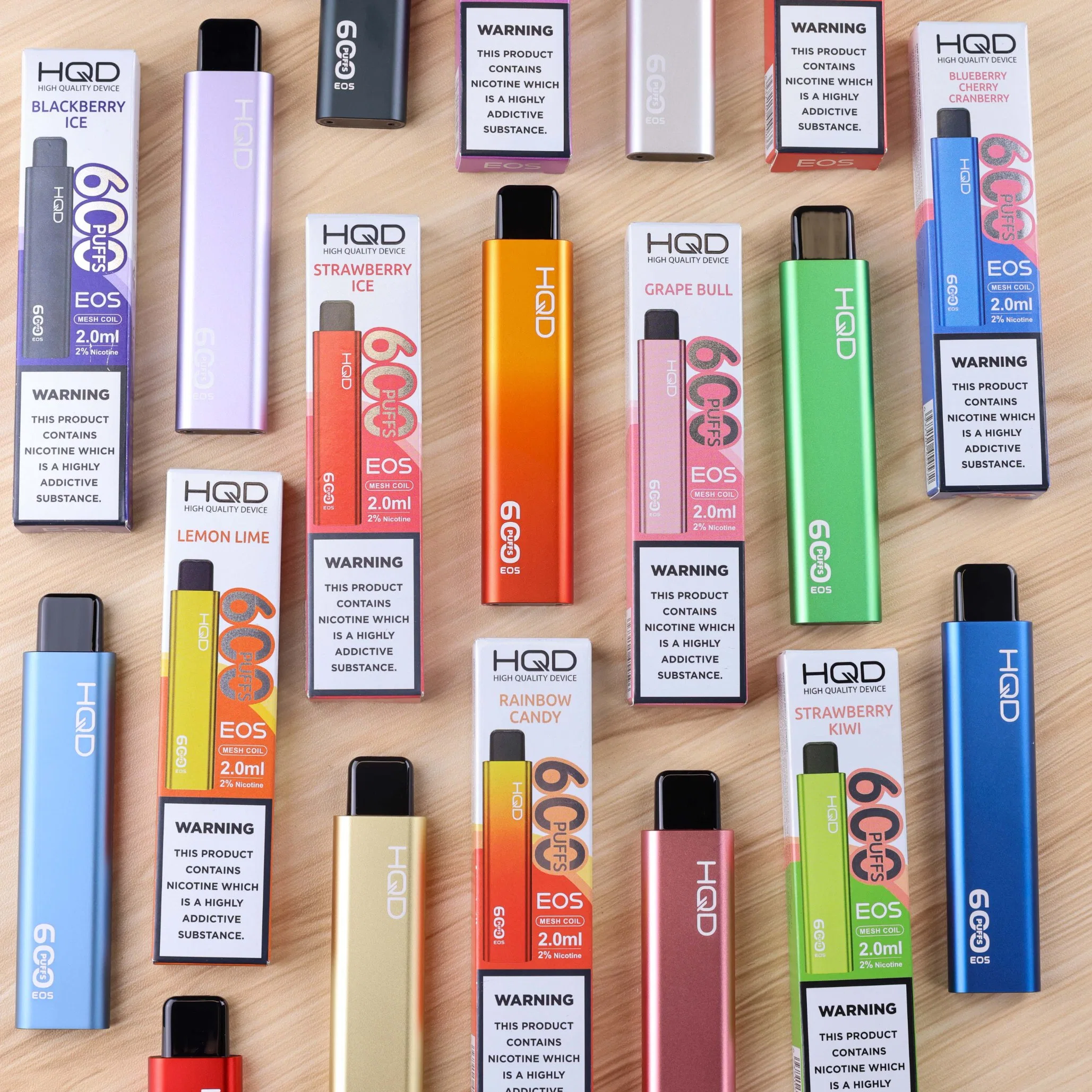 Disposable/Chargeable Vape Hqd Hot Selling Electronic Cigarette Hqd EOS 600 Puffs UK Poland Vape