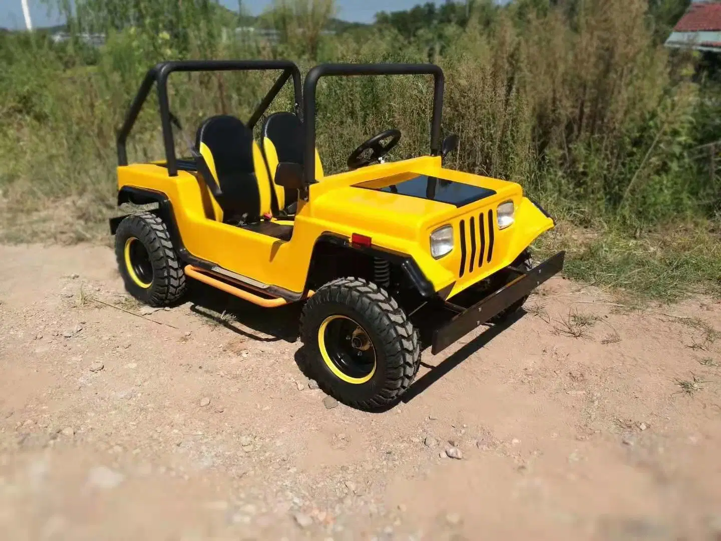 Novo automóvel elétrico a quatro tempos com transmissão em cadeia mais vendida de 1500 W. Mini Jeep estrada