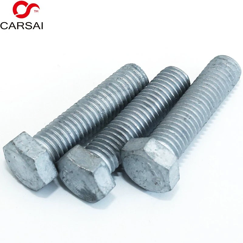 Carbon Steel Dacromet Coated Plated Fasteners High Strength Outer Hexagon Bolts Full Thread