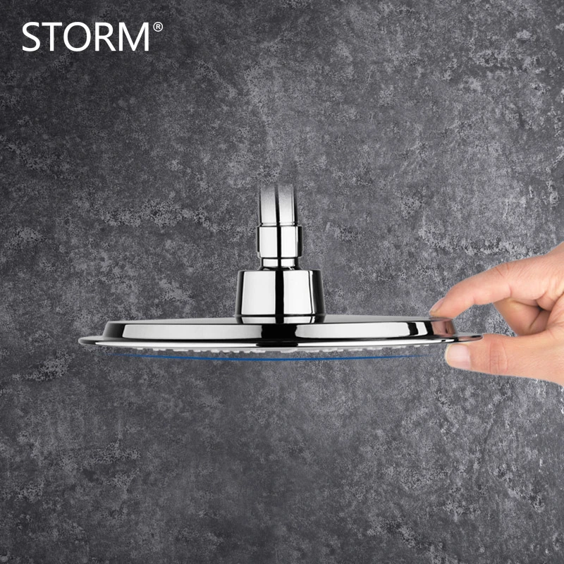 Wholesale/Supplier 10 Inch Faucet Round Rainfall ABS Plastic Top Shower Head with Adjustable Swivel Ball Joint