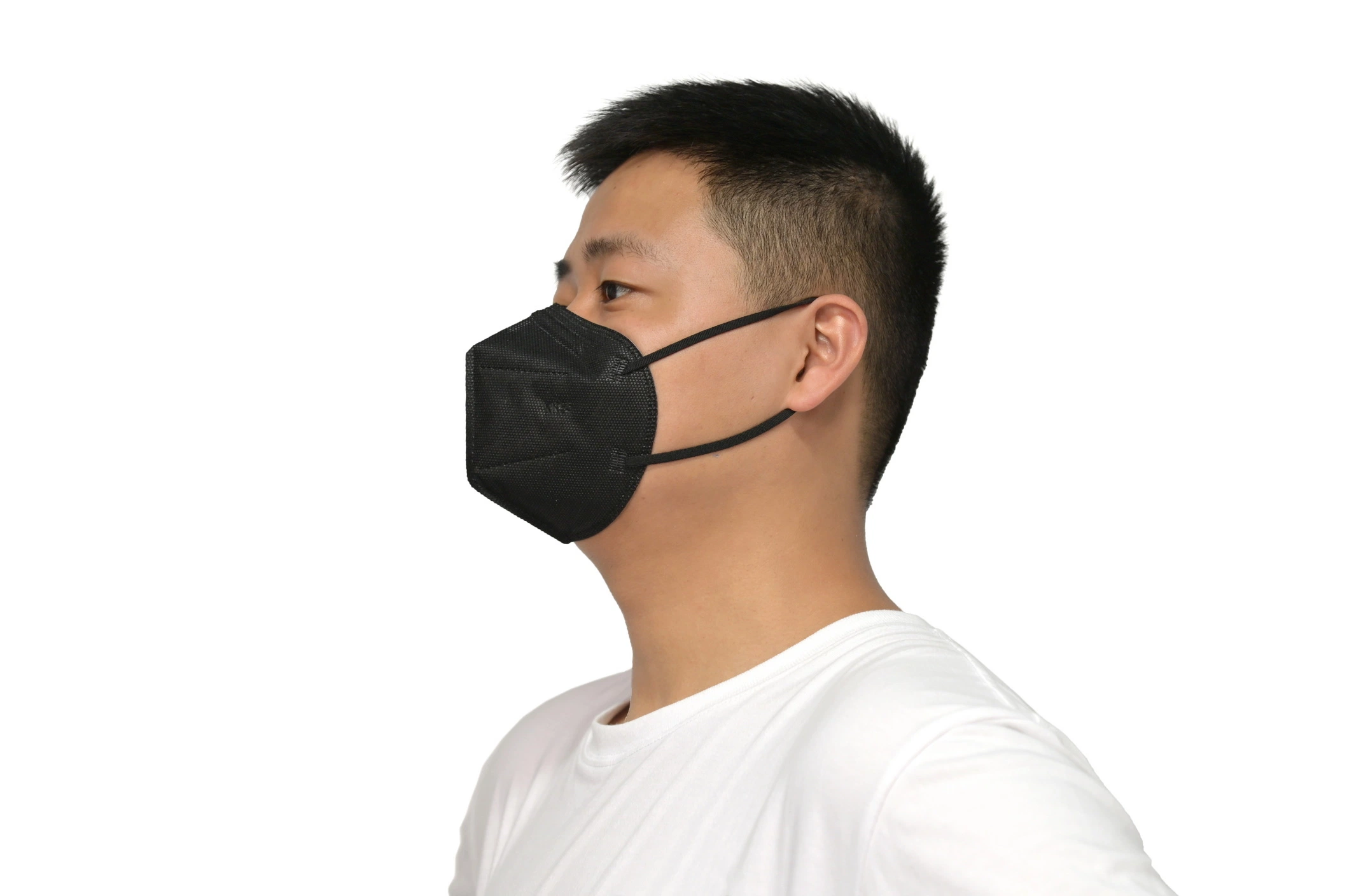 Breathable Protection 5-Ply KN95 Black Masks, Cup Dust Safety Masks