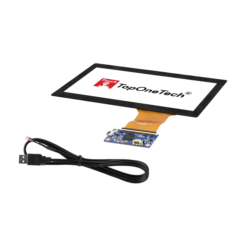 7 Inch Pcap Capacitive Multiple 16:9 USB Touch Screen Sensor with Toughened AG Anti-Scratch Glass Work with Water Dust Oil I2c USB Interface for TFT LCD Bonding