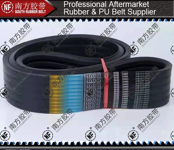 Wrapped Banded (Ribbed) V Belt for Industrial or Agricultural Machines Power Transmission