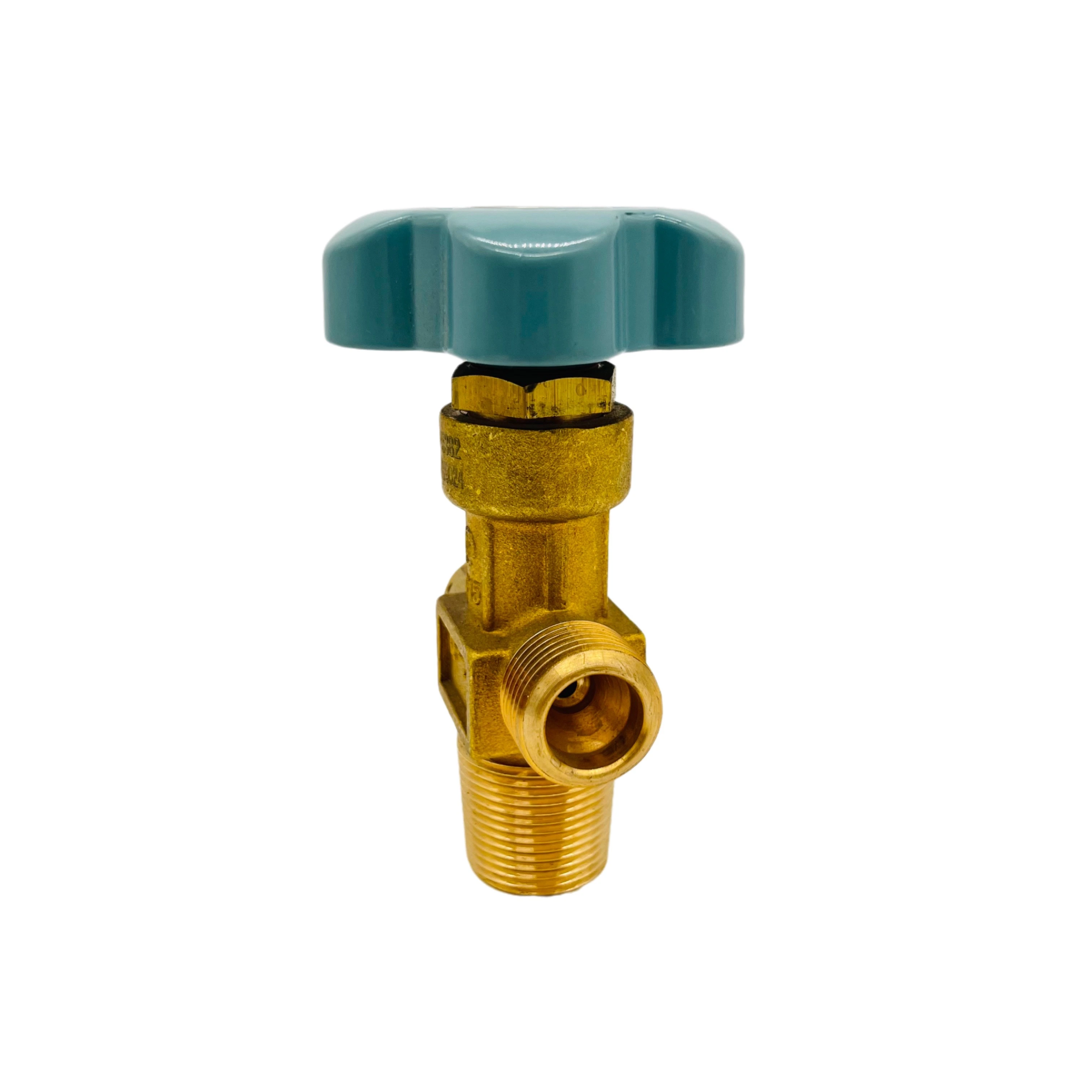 QF-2 Brass Hpb5-1 Manual 15MPa 4mm Gas Industrial Tipo Flapper Botella de la válvula para oxígeno O2 nitrógeno N2 Aire con 8/G5 rosca de salida