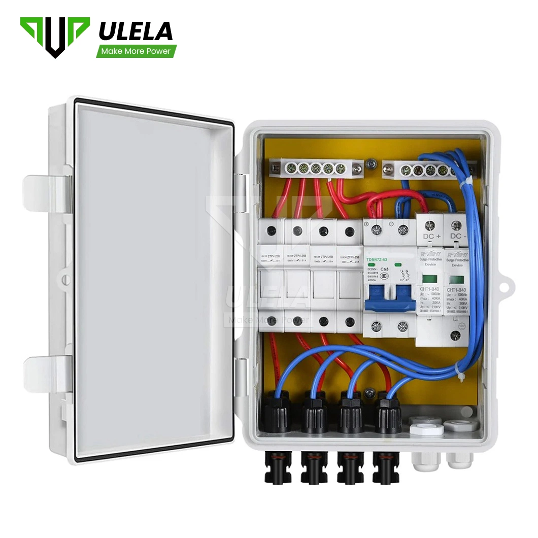 Ulela 1000V Solar Combiner Box Manufacturing 2 Sting Combiner Box China Combiner Box for Solar System