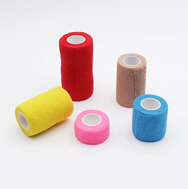 Cohesive Bandage Self-Adhesive Elastic Bandage Non Woven Material and 100% Cotton Material All Available