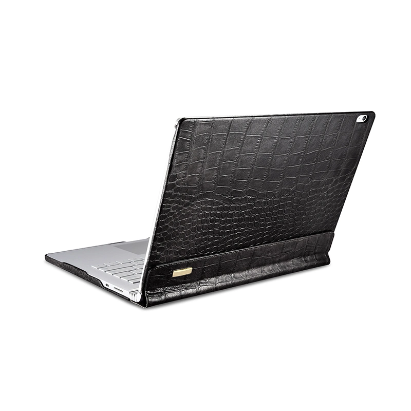 New Design High quality/High cost performance  Good Price Black Crocodile Grain Leather Mircosoft Surface Book 2 Tablet Case