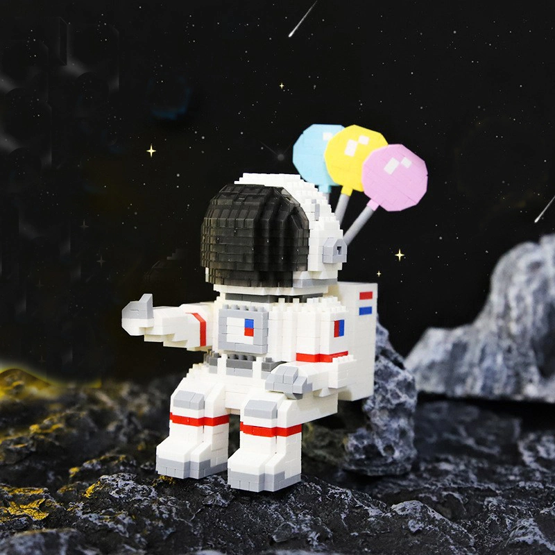 Astronaut Astronaut Earth Small Particle Building Blocks Children and Boys Puzzle Assembled Toys