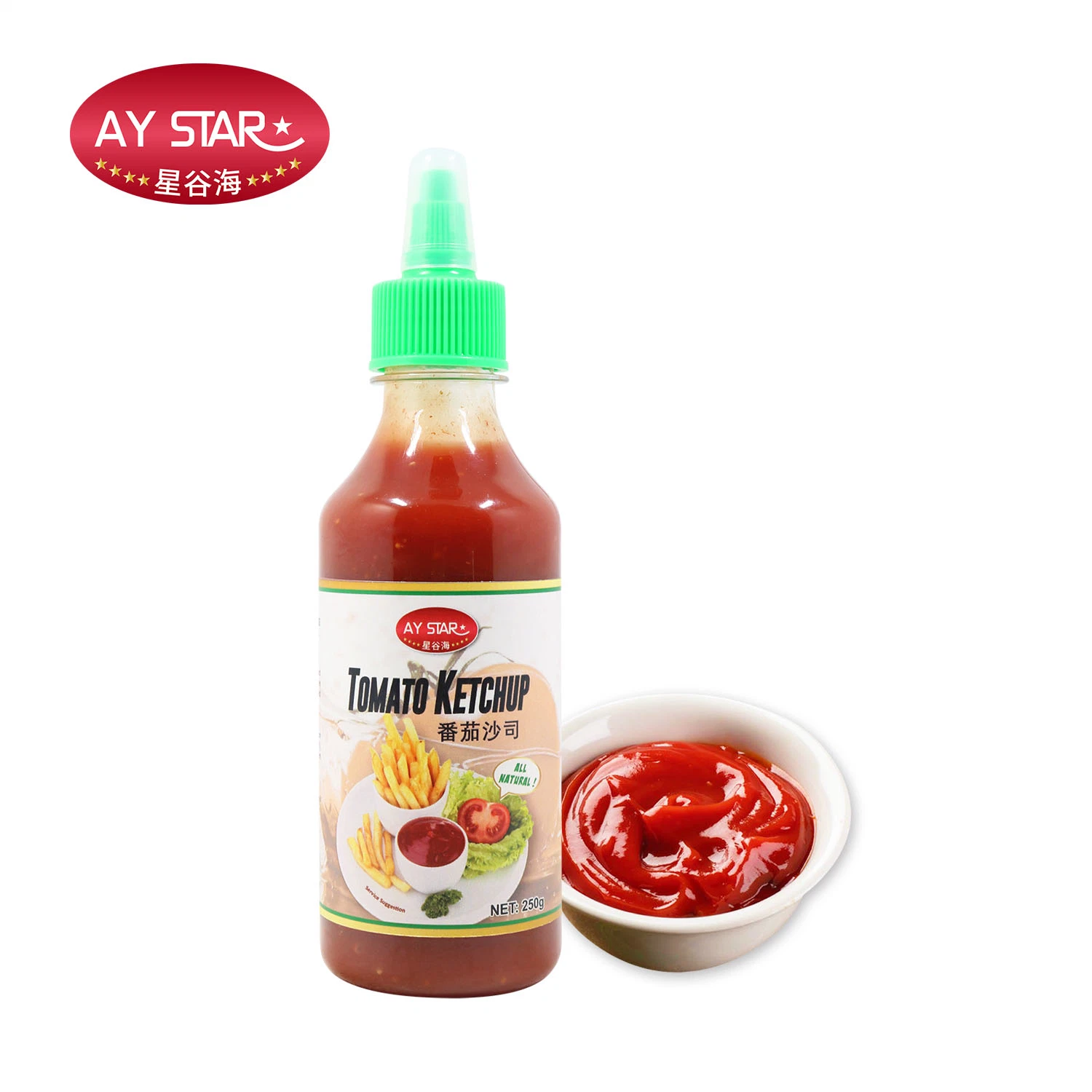 Fidji chaud 560g Ketchup de gros des ventes d'assaisonnement de la sauce tomate coller