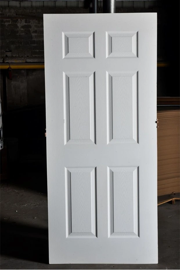 La porte du panneau de portes intérieures de la peau avec la couleur blanche