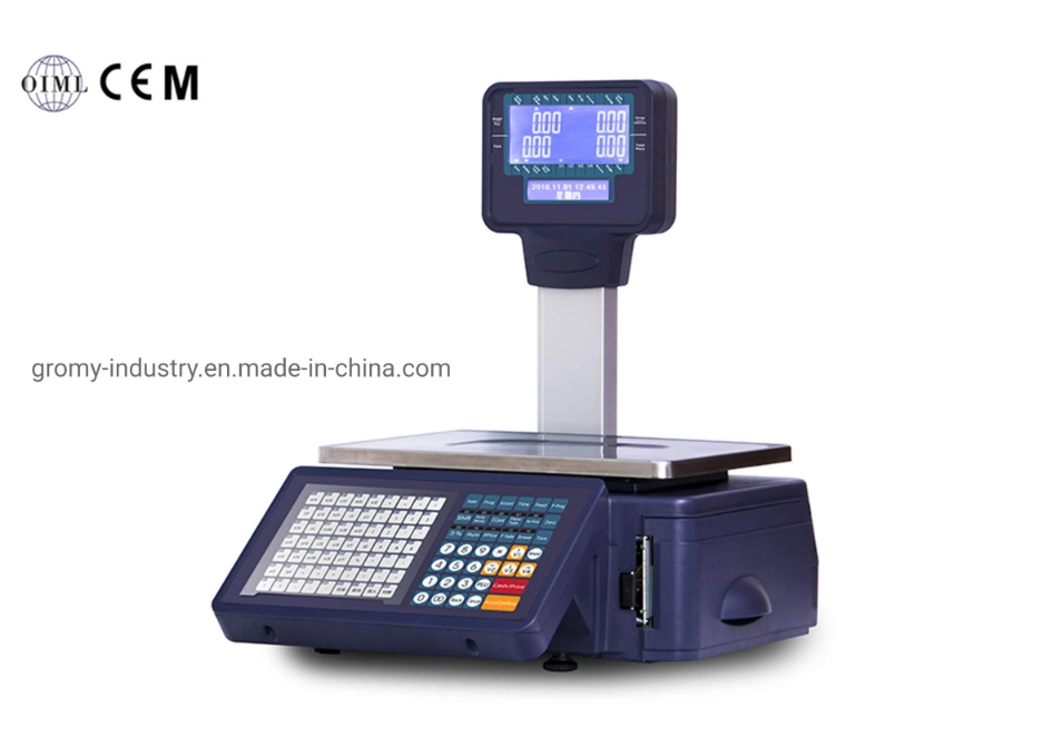 2018 Mold OIML Certificated TM-a Series Barcode Label Printing Scale 30kg