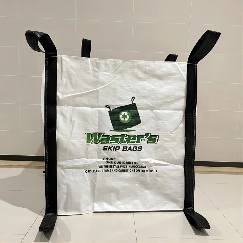 3300L Collapsible Trash Skip Bin Bags 6 Yard Plastic Removal Dumpster Waste Skip Bags for Collection Garden Construction Bag