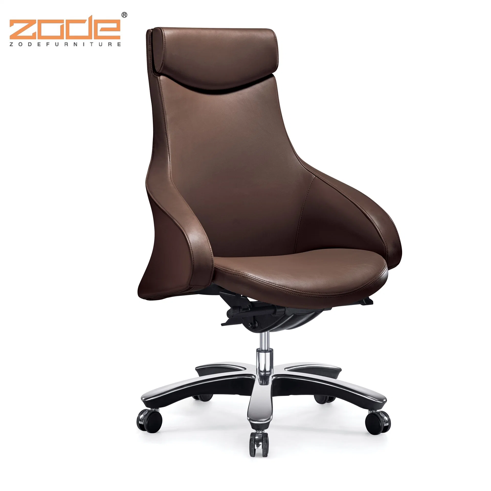 Casa moderna Zode/Salón/Oficina Metal muebles de cuero de PU Silla Diseño Silla de ordenador ergonómico