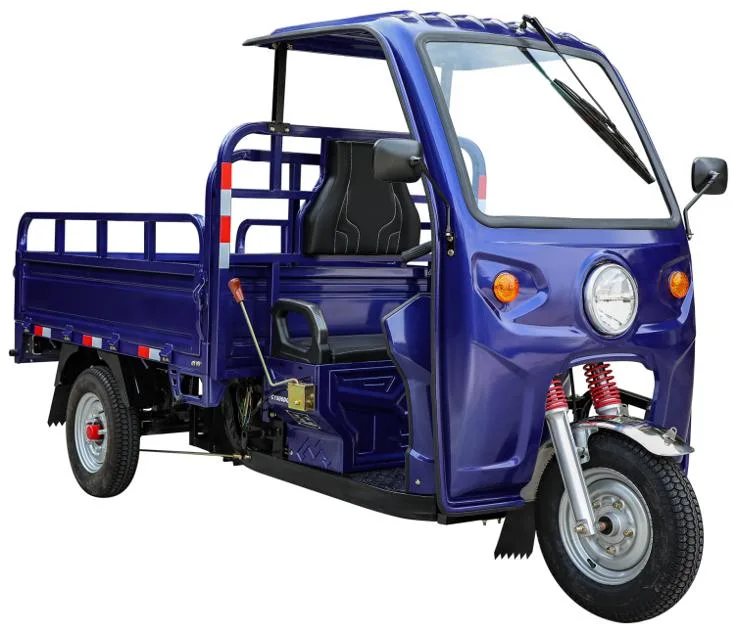 KINGSTAR Triciclo eléctrico de gran carga con cabina, capacidad de carga de 1000 kg.