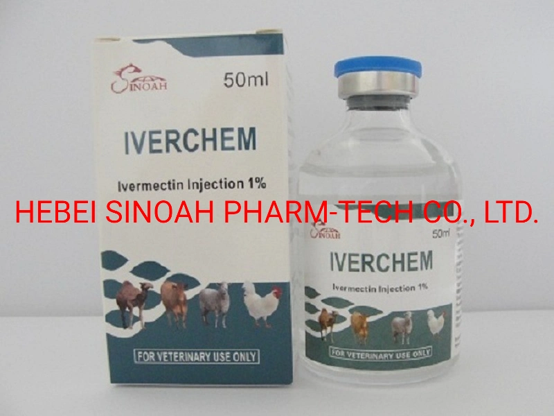 GMP - medicamento veterinário - injecção de Ivermectina 1% 2% 10 ml, 50 ml, 100 ml