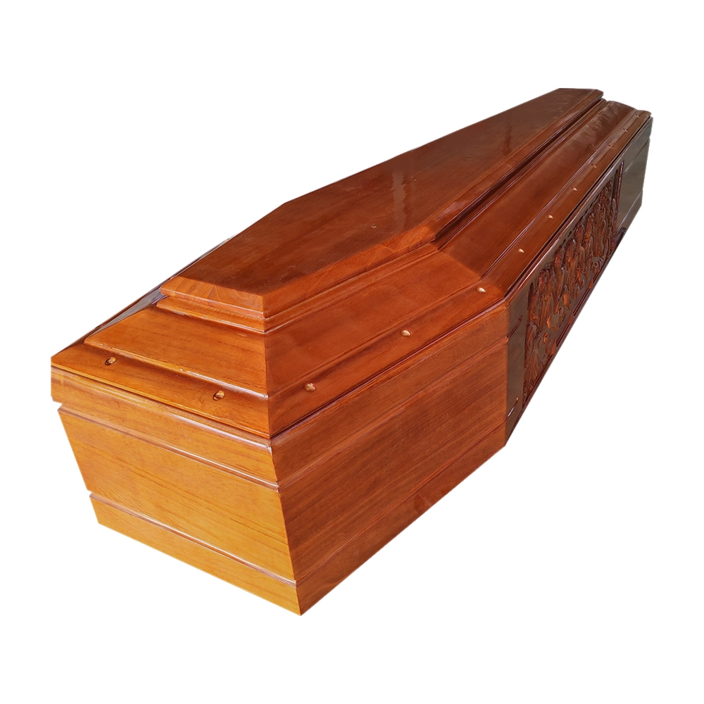 Fabricado en China Madera sólida hecha a medida Cremation Coffin Woodpine