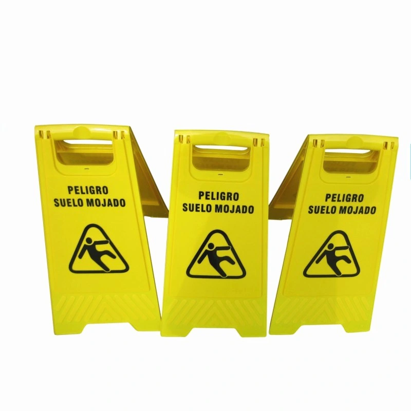 Plastic Triangle Sign Board Hotel Safety Caution Floor Sign Board