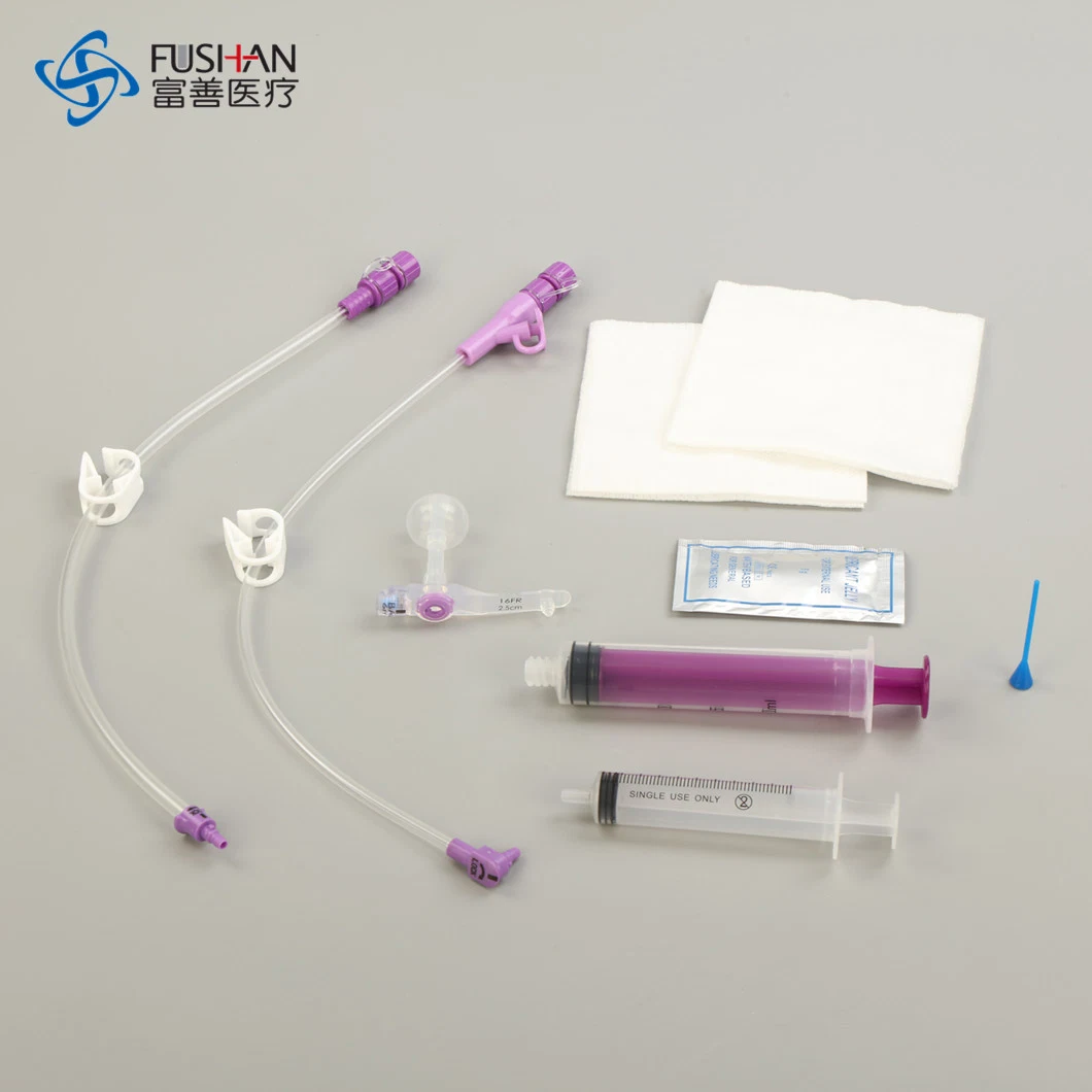 Mini Button Kit with Gastrostomy Tube Fushan Medical Hospital Used CE ISO13485 with Eo Sterile