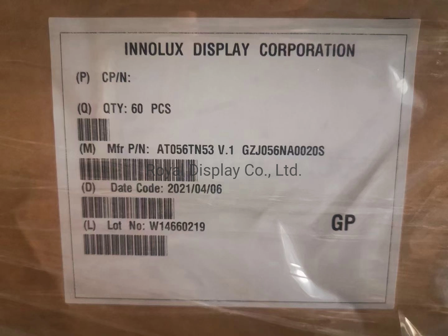 شاشة عرض TFT LCD مقاس 5.6 بوصة طراز At056tn52 V. 3 من Innolux