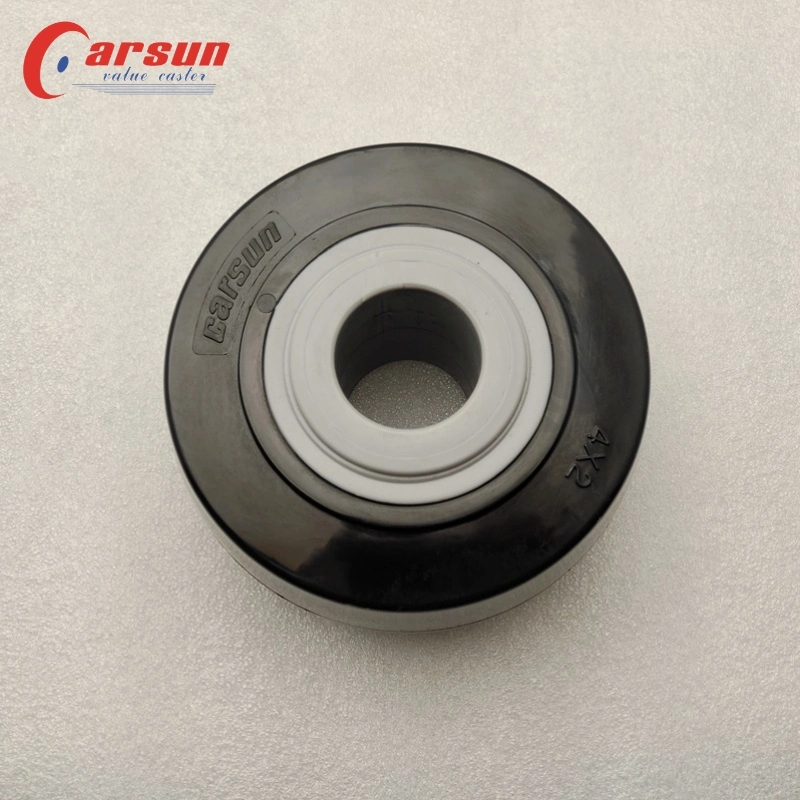 Carsun modificado negro de 4 pulgadas 100 mm de Rueda de nylon ruedas de nylon reforzado sin rodamiento