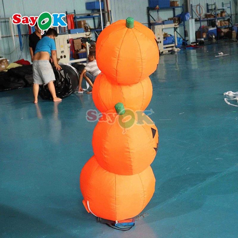 Halloween Pumpkin Inflatable 1.5m 4 Pumpkin Ghosts Halloween Decorative Atmosphere Decoration