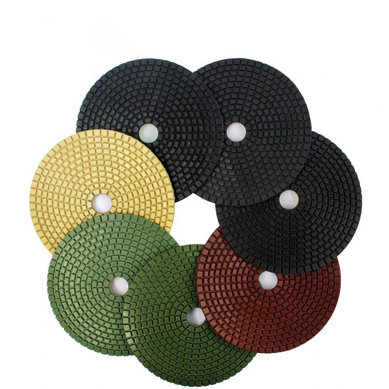 3 Inch 75mm Wet Flexible Diamond Polishing Pad Set for Granite Marble Stone Grinding