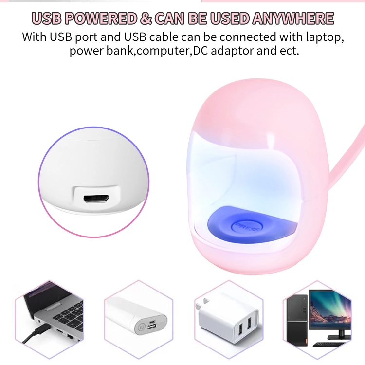 Phototherapy Nail Lamp for Nail Polish Gel Curing Mini 3W Travel Home LED UV Lamp