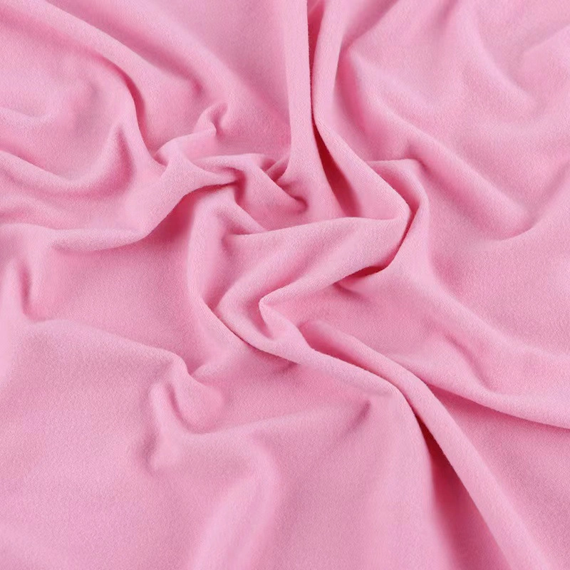 Polyester DTY Brush Knit Jersey Fabric for Pajamas