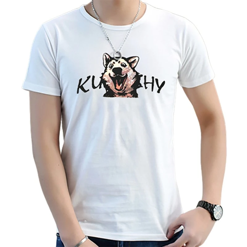 Customize Logo Men&prime; S Black Tee Shirt Short Sleeve Printing Pattern Blank Advertising T-Shirt